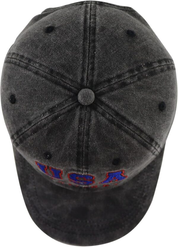 USA Flag 1776 Hat for Men Women, Funny Adjustable Cotton Emb...