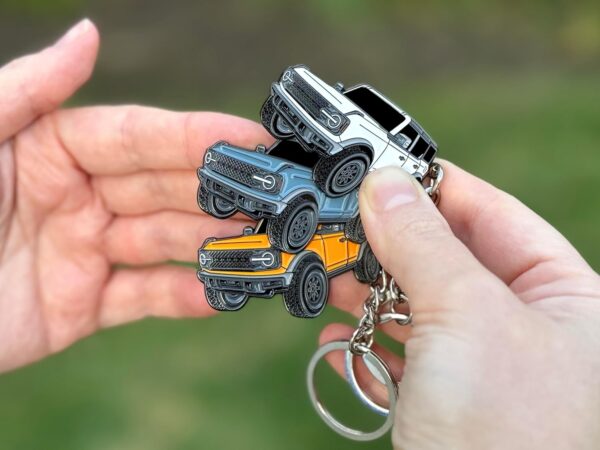 Bronco Keychain Accessories 4 door key chain Fob Cover Cool ...
