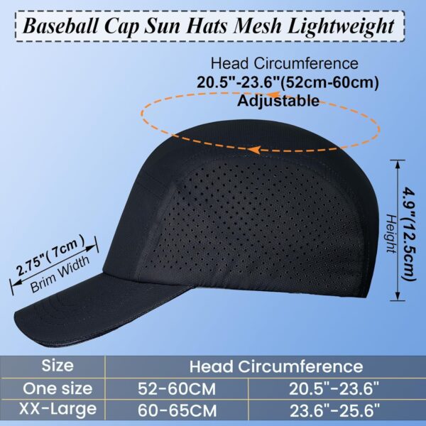 Men Women Quick Drying Baseball Cap Sun Hats Mesh Lightweigh...