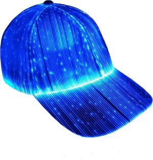 Fiber optic cap LED hat with 7 colors luminous glowing EDC b...