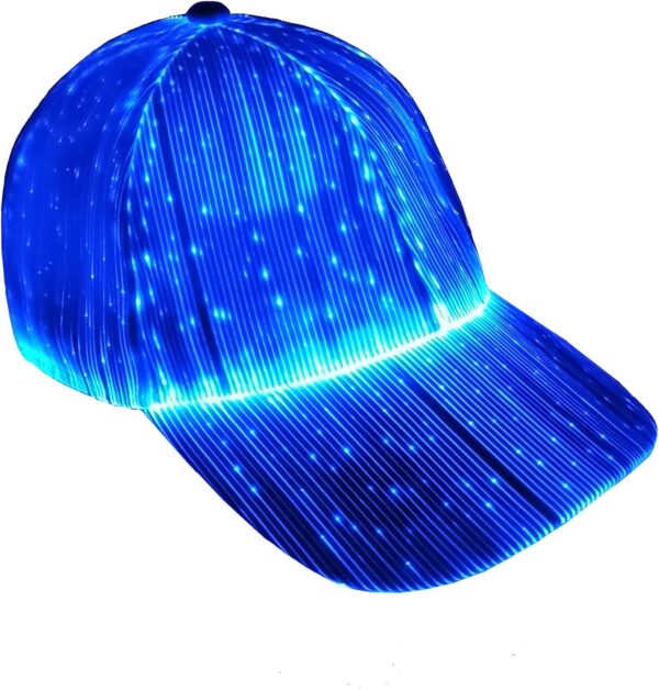 Fiber optic cap LED hat with 7 colors luminous glowing EDC b...
