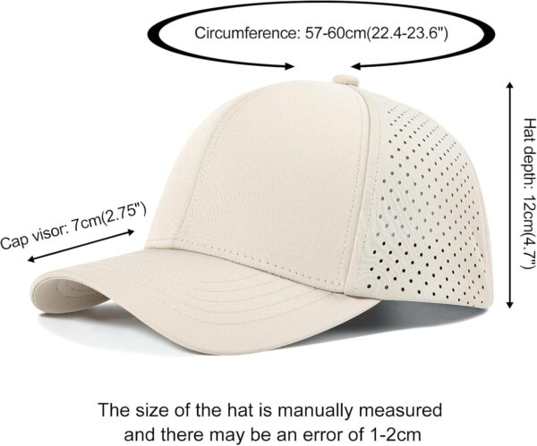 VOBOOM Men Quick Dry Baseball Cap Laser Cut Mesh Ball Curved...