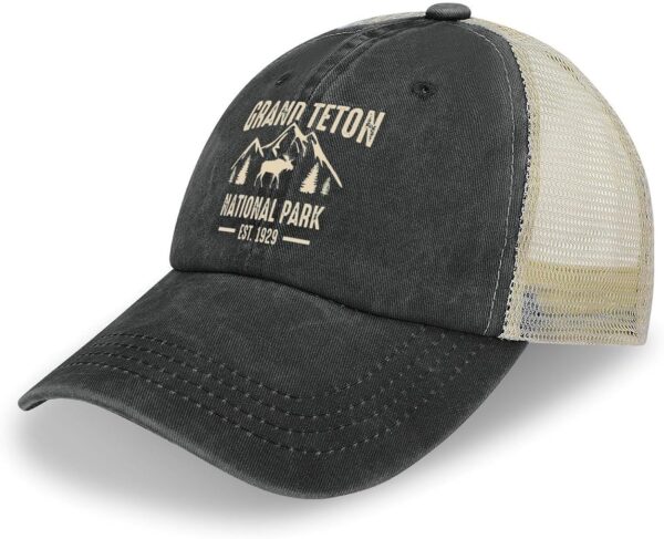 Mesh Hat Mesh Snapback Cap for Men Ball Cap Grand Teton Nati...