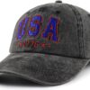 USA Flag 1776 Hat for Men Women, Funny Adjustable Cotton Emb...