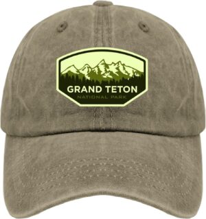 Grand Teton National Park Golf hat Baseball Hats Pigment Kha...