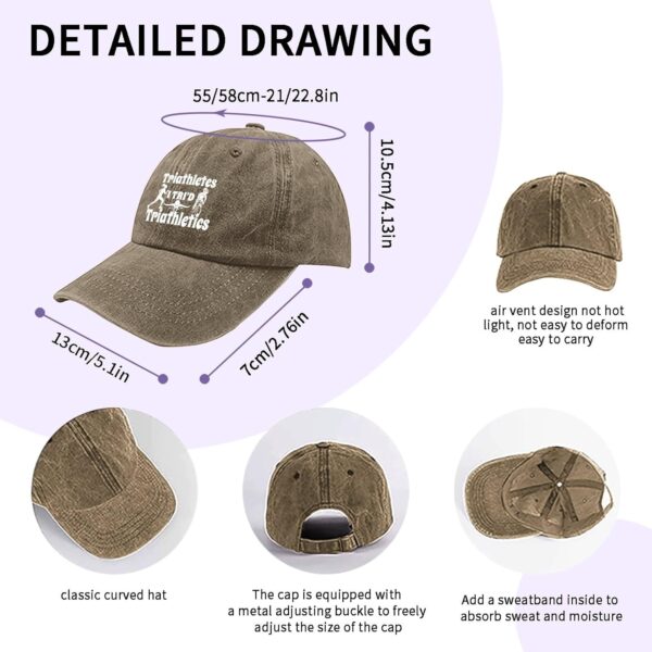 Triathletes I TRI'D Triathletics Hat for Womens Stylish Wash...