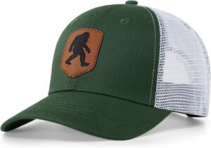 Mesh Bigfoot Hat Leather Cap for Men- Great Snapback Closure...