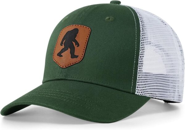 Mesh Bigfoot Hat Leather Cap for Men- Great Snapback Closure...