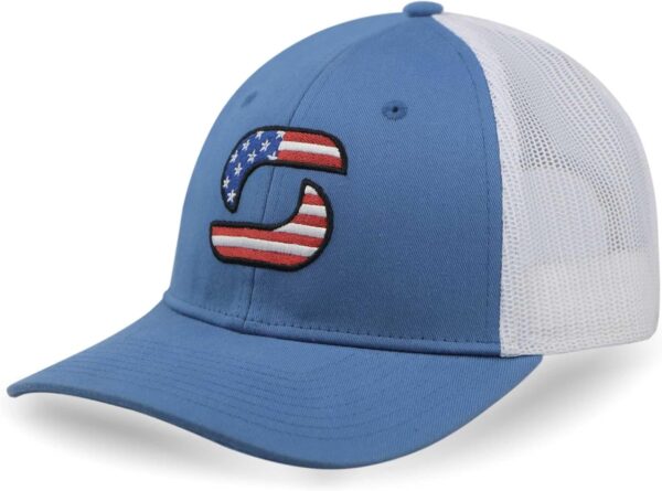 American Flag Trucker Hats for Men, Mesh Back Baseball Cap, ...