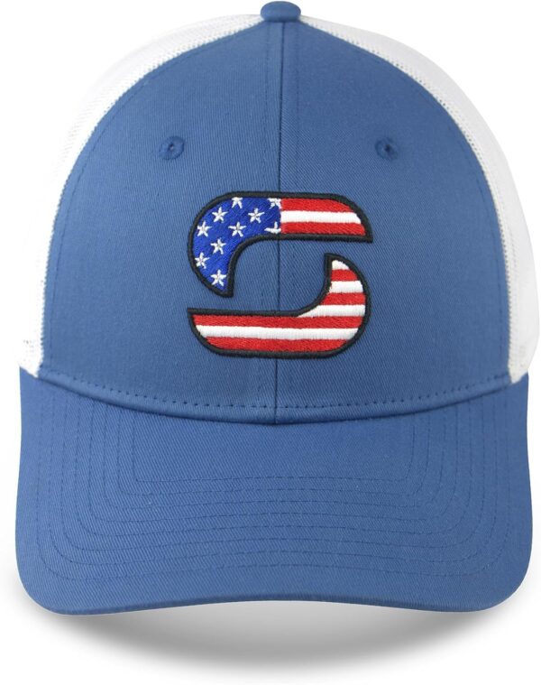 American Flag Trucker Hats for Men, Mesh Back Baseball Cap, ...