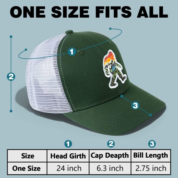 Mesh Bigfoot Hat Leather Cap for Men- Great Snapback Closure...