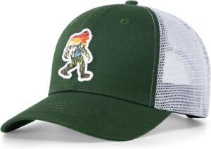 Mesh Bigfoot Hat Leather Cap for Men- Great Snapback Closure...