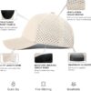 VOBOOM Men Quick Dry Baseball Cap Laser Cut Mesh Ball Curved...