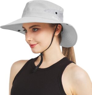 NPJY Sun Hats for Women Men 3” Wide Brim UPF 50+ Fishing Bea...