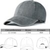 Edoneery Men Women Baseball Cap-Low Profile Adjustable Washe...