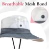 NPQQUAN Ponytail Sun Bucket Hats for Women Men Wide Brim UPF...