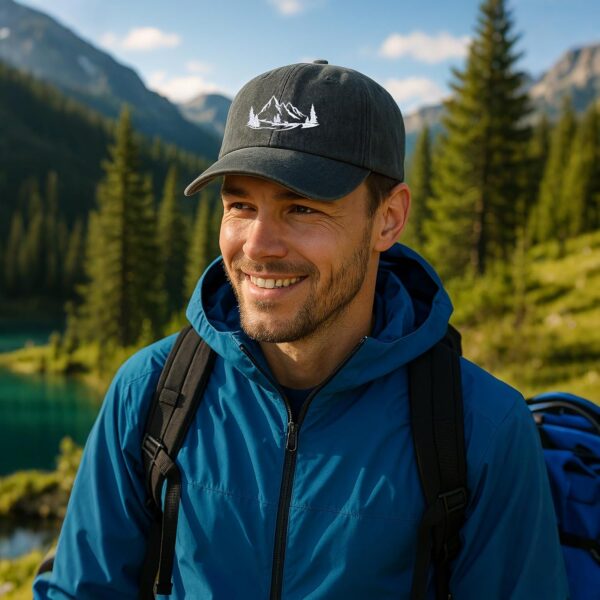 Mountain Baseball Cap Adjustable Unisex - Lightweight Foldab...