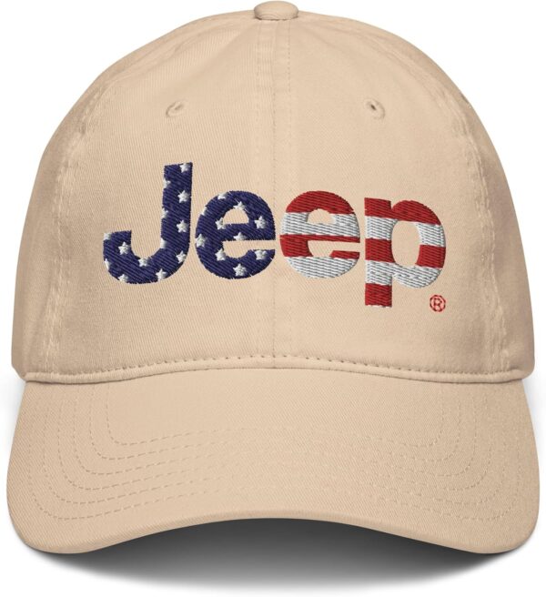 Jeep Flag Wordmark Logo Adjustable Baseball Hat