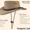 Oztrala Hat Oilskin Canvas Australian Outback Leather Mens B...