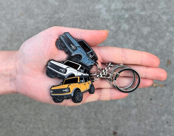 Bronco Keychain Accessories 4 door key chain Fob Cover Cool ...