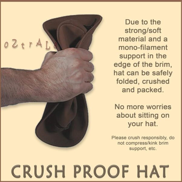 Oztrala Hat Oilskin Canvas Australian Outback Leather Mens B...