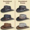 Oztrala Hat Oilskin Canvas Australian Outback Leather Mens B...