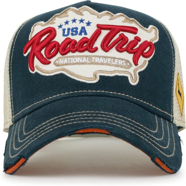 ililily Premium Road Trip Vintage Distressed Snapback Trucke...