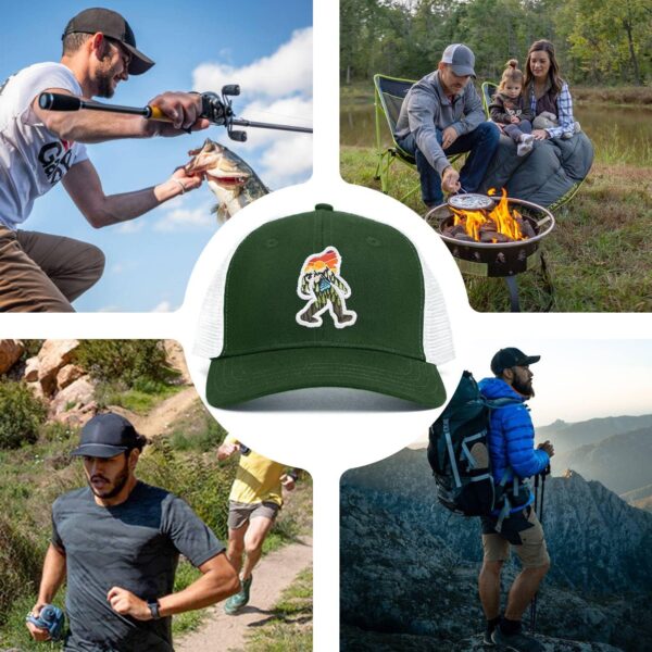 Mesh Bigfoot Hat Leather Cap for Men- Great Snapback Closure...