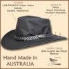 Oztrala Hat Oilskin Canvas Australian Outback Leather Mens B...