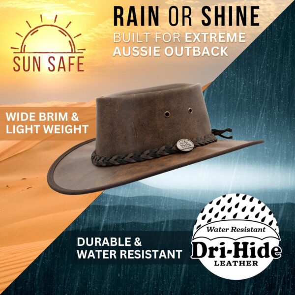 1078 Kangaroo Two Tone - Australian Outback Hat - Kangaroo L...
