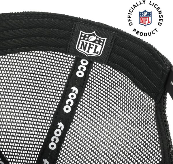 FOCO Men's NFL Team Logo Straw Mesh Casual Trucker Cap Hat