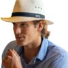 Natural Matte Toyo Safari Men's Sun Hat with Black Band, 2 1...