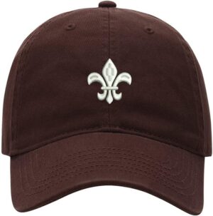 Men's Baseball Cap Fleur De Lis 1 Embroidered Washed Cotton ...