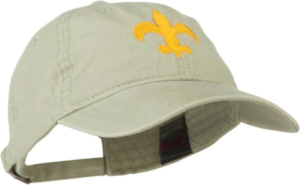 Fleur De Lis with Outline Embroidered Cap