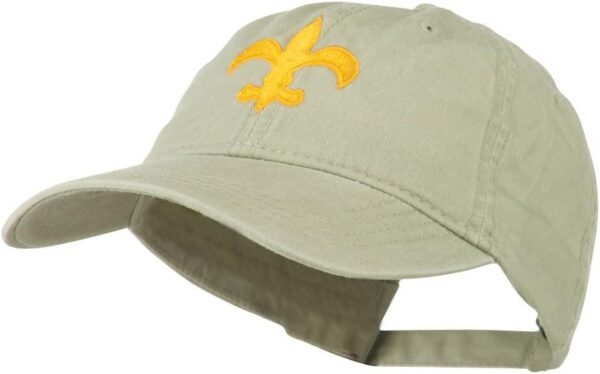 Fleur De Lis with Outline Embroidered Cap