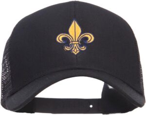 Fleur De Lis Embroidered Mesh Cap