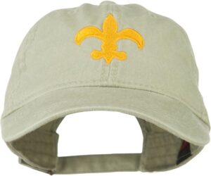 Fleur De Lis with Outline Embroidered Cap