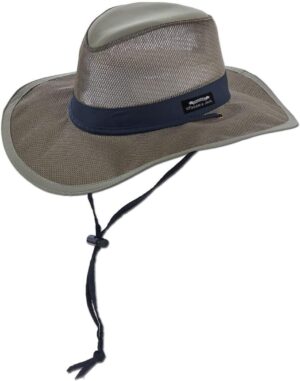 Mesh Crown Safari Men's Sun Hat, 3" Brim, Adjustable Chin Co...