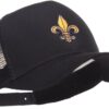 Fleur De Lis Embroidered Mesh Cap