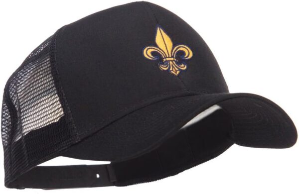 Fleur De Lis Embroidered Mesh Cap