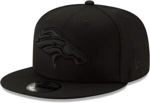 New Era NFL 9FIFTY Black On Black Adjustable Snapback Hat Ca...