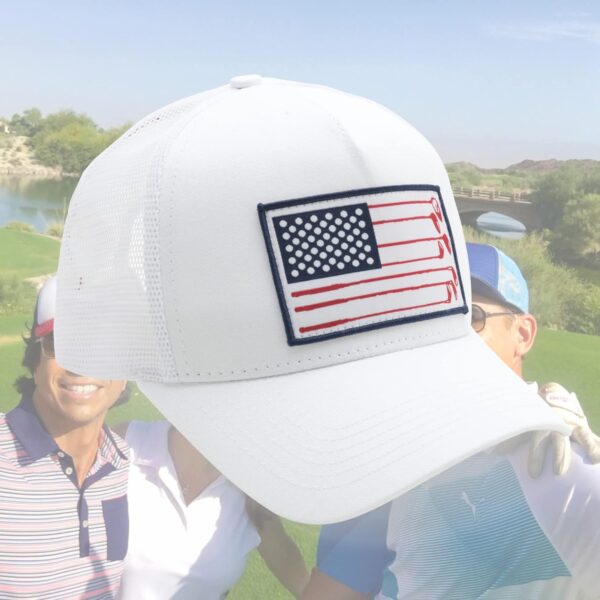American Golf USA Flag Trucker Hats Lucky Golfing Mens Cap E...