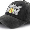 Softball Mom Hats for Women, Adjustable Embroidered Mama Bas...