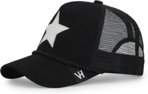 Vintage Havana Black Trucker Hats Women | Mesh Adjustable Sn...