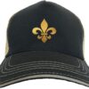 Gold Fleur De Lis - New Orleans NOLA Twill Soft Mesh Trucker...