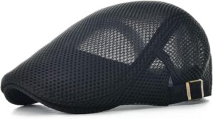 VOBOOM Men Breathable Mesh Summer Hat Adjustable Newsboy Ber...