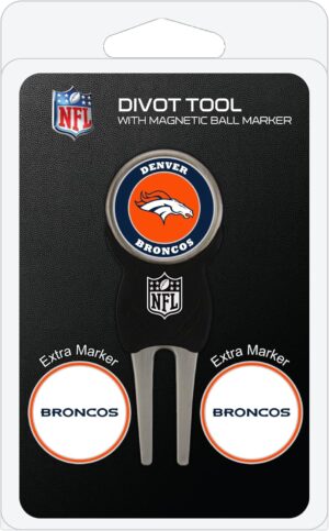 Team Golf NFL Divot Tool with 3 Golf Ball Markers Pack, Mark...