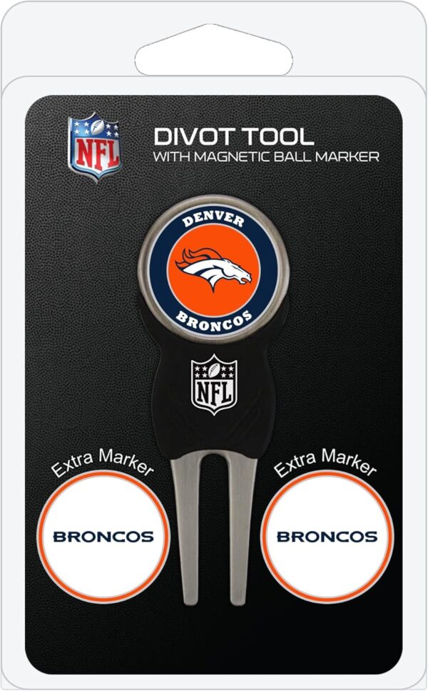Team Golf NFL Divot Tool with 3 Golf Ball Markers Pack, Mark...