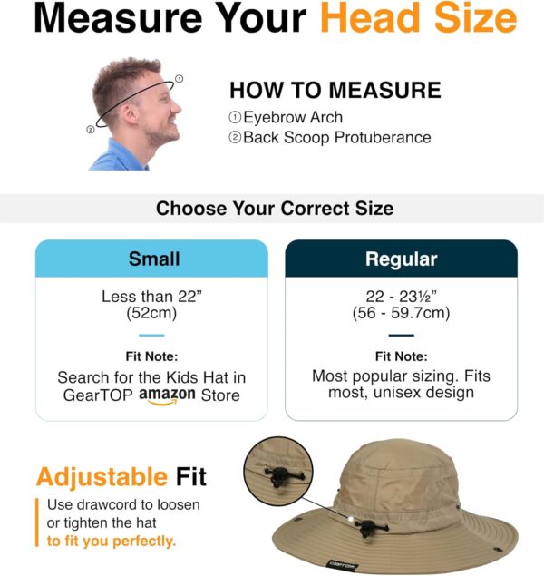 GearTOP Safari Sun Hat for Men and Sun Hats for Women UV Pro...