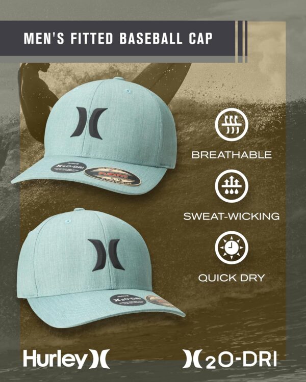 Hurley Men's Baseball Cap - Stretch Fit Lightweight Curved B...